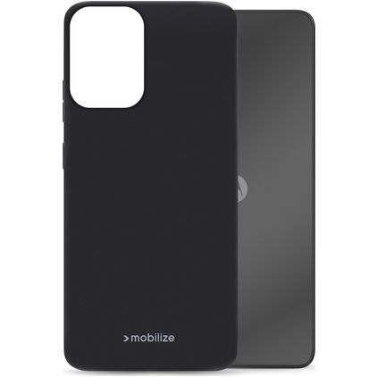 Mobilize Rubber Gelly Motorola Moto E14 Hoesje Flexibel TPU Backcover - Zwart