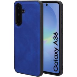 Mobiparts Classic Samsung Galaxy A36 MagSafe Hoesje TPU,Kunstleer Backcover - Sapphire Blue