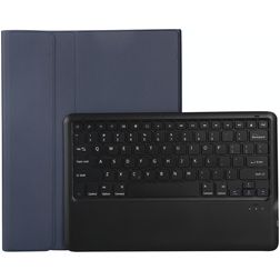 Mobigear Ultra Thin iPad Air 13 Inch (2026) Hoes QWERTY Bluetooth Toetsenbord Bookcase + Stylus Houder - Donkerblauw