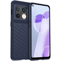 Mobigear Groove OnePlus 10 Pro Hoesje Flexibel TPU Backcover - Blauw