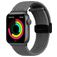 Mobigear Braided Mag Nylon Apple Watch Bandje Magneetsluiting - 49/46/45/44 mm - Grijs