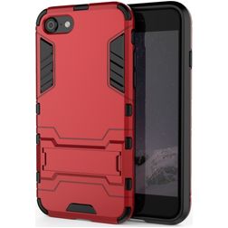 Mobigear Armor Stand iPhone 7 Hoesje Hardcase Backcover Shockproof met Standaard - Rood