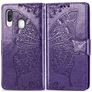 Mobigear Butterfly Samsung Galaxy A40 Hoesje Bookcase Portemonnee - Paars