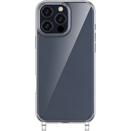 Mobigear Mix & Match Doorzichtig iPhone 16 Pro Max Flexibel TPU Hoesje met koord - Transparant