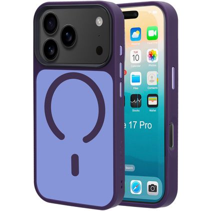 Mobiparts Hardcover iPhone 17 Pro MagSafe Hoesje Hardcase Backcover - Satin Purple