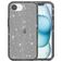 Mobigear Crystal Glitter iPhone 16e Hoesje Hardcase Backcover - Zwart