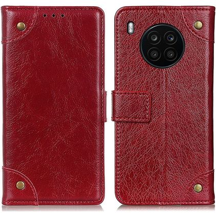 Mobigear Ranch HONOR 50 Lite Hoesje Bookcase Portemonnee - Bordeaux Rood
