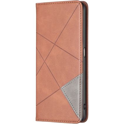 Mobigear Rhombus Slim OPPO A76 Hoesje Bookcase - Bruin