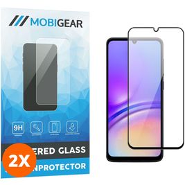 Mobigear Premium Samsung Galaxy A05 Glazen Screenprotector - Case Friendly - Zwart (2-Pack)