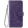 Mobigear Clover Motorola One Fusion Plus Hoesje Bookcase Portemonnee - Paars