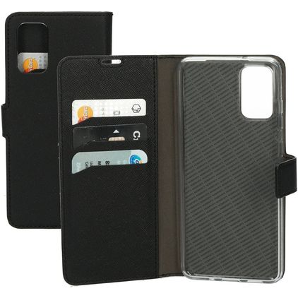 Mobiparts Saffiano Wallet Samsung Galaxy S20 Plus Hoesje Bookcase Portemonnee - Zwart
