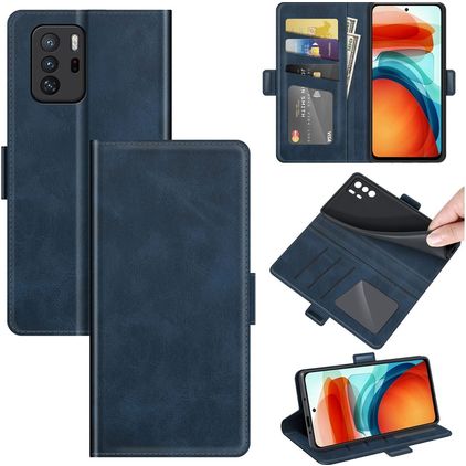 Mobigear Slim Magnet POCO X3 GT Hoesje Bookcase Portemonnee - Donkerblauw