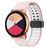 Mobigear Sport Plus Mag Siliconen Smartwatch Bandje Magneetsluiting - Universeel 22 mm connector - Wit / Roze