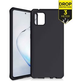 ITSkins SpectrumSolid Samsung Galaxy Note 10 Lite Hoesje Flexibel TPU Backcover Shockproof - Plain Black