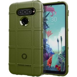 Mobigear Rugged Shield LG K51s Hoesje Flexibel TPU Backcover Shockproof - Groen