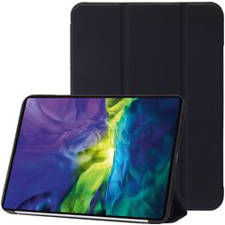 Mobigear Tri-Fold Gel iPad 11 (2025) Hoes TPU,Kunstleer Bookcase - Zwart