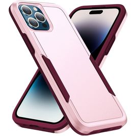 Mobigear Heavy Armor iPhone 14 Pro Hoesje Hardcase Backcover Shockproof - Roze / Paars