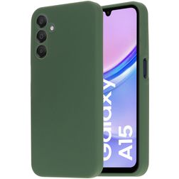 Mobiparts Samsung Galaxy A15 Siliconen Hoesje Backcover - Forest Green