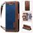 Mobigear Two Tone iPhone SE (2022) Hoesje Bookcase Portemonnee - Bruin / Blauw