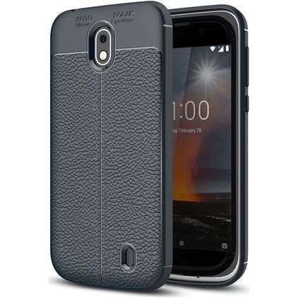 Mobigear Luxury Nokia 1 Hoesje Flexibel TPU Backcover - Marineblauw