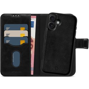 Mobilize MagSafe Gelly Wallet iPhone 16 MagSafe Hoesje Uitneembare 2in1 Bookcase Portemonnee - Zwart