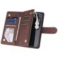 Mobigear Zipper iPhone 12 Pro Hoesje Bookcase Portemonnee - Bruin
