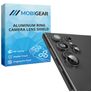Mobigear Single Samsung Galaxy S23 Ultra Glazen Camera Lens Protector - Case Friendly - Zwart