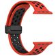 Mobigear Sport Plus Mag Siliconen Apple Watch Bandje Magneetsluiting - 42/41/40/38 mm - Zwart / Rood