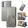 Mobigear Clover Samsung Galaxy M23 Hoesje Bookcase Portemonnee - Grijs