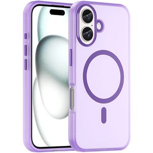 Mobigear Shockproof iPhone 16 Plus MagSafe Hoesje Flexibel TPU Backcover - Paars