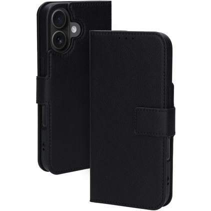 Mobiparts Classic Wallet MagSafe iPhone 16 MagSafe Hoesje Bookcase Portemonnee - Zwart