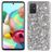 Mobigear Glitter Samsung Galaxy A73 Hoesje Hardcase Backcover - Zilver