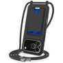 Mobigear Lanyard Card iPhone 17 Pro Siliconen Hoesje met koord en Pasjeshouder - Zwart