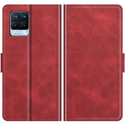 Mobigear Slim Magnet Realme 8 Pro Hoesje Bookcase Portemonnee - Rood