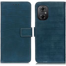 Mobigear Croco POCO M5 Hoesje Bookcase Portemonnee - Groen