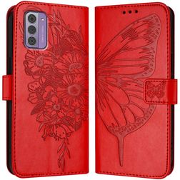 Mobigear Butterfly Nokia G42 Hoesje Bookcase Portemonnee - Rood