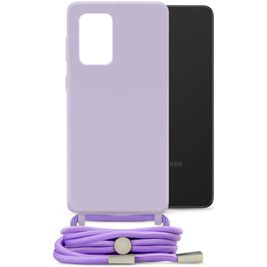 Mobilize Lanyard Gelly Samsung Galaxy A33 Flexibel TPU Hoesje met koord - Pastel Purple