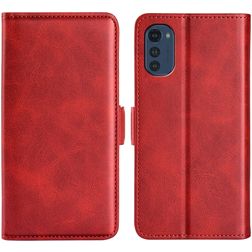 Mobigear Slim Magnet Motorola Moto E32 Hoesje Bookcase Portemonnee - Rood