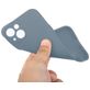 Mobigear Colors iPhone 15 Hoesje Flexibel TPU Backcover - Grijs