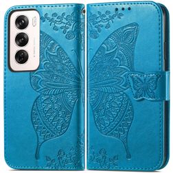 Mobigear Butterfly OPPO Reno 12 Pro Hoesje Bookcase Portemonnee - Blauw