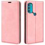 Mobigear Retro Slim Motorola Moto G71 5G Hoesje Bookcase Portemonnee - Roze