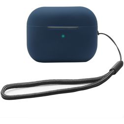 Mobigear Lanyard Apple AirPods Pro 2 Hoesje Flexibel Siliconen - Donkerblauw