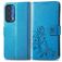Mobigear Clover Motorola Edge (2021) Hoesje Bookcase Portemonnee - Blauw