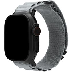 Mobilize Alpine Nylon Apple Watch Bandje Gespsluiting - 49/46/45/44 mm - Light Grey