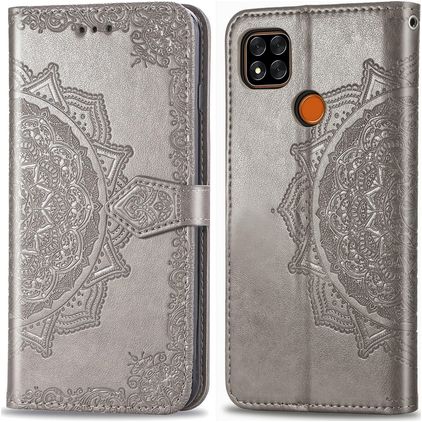 Mobigear Mandala Xiaomi Redmi 9C Hoesje Bookcase Portemonnee - Grijs