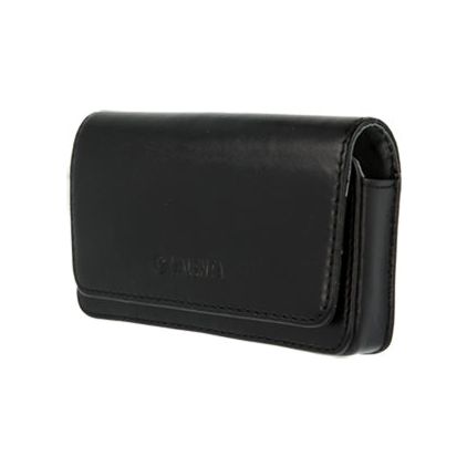 Valenta Arezzo Echt Leer Broekriemhoesje (max 12,5 cm x 6 cm) - Riemtasje - Holster - Zwart
