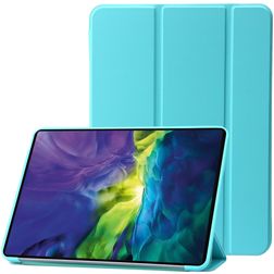 Mobigear Tri-Fold Gel iPad 11 (2025) Hoes TPU,Kunstleer Bookcase - Turquoise