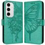 Mobigear Butterfly Samsung Galaxy S24 FE Hoesje Bookcase Portemonnee - Groen