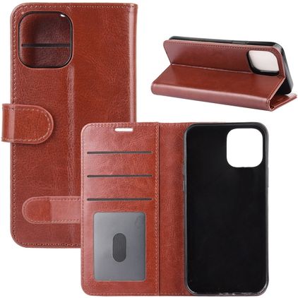 Mobigear Wallet iPhone 12 Pro Hoesje Bookcase Portemonnee - Bruin