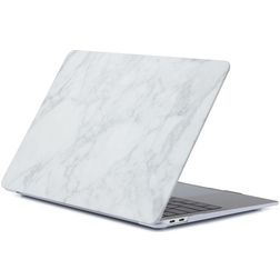Mobigear Marble MacBook Air 13 Inch (2018-2020) Hoes Hardshell Laptopcover MacBook Case - Grijs - Model A1932 / A2179 / A2337